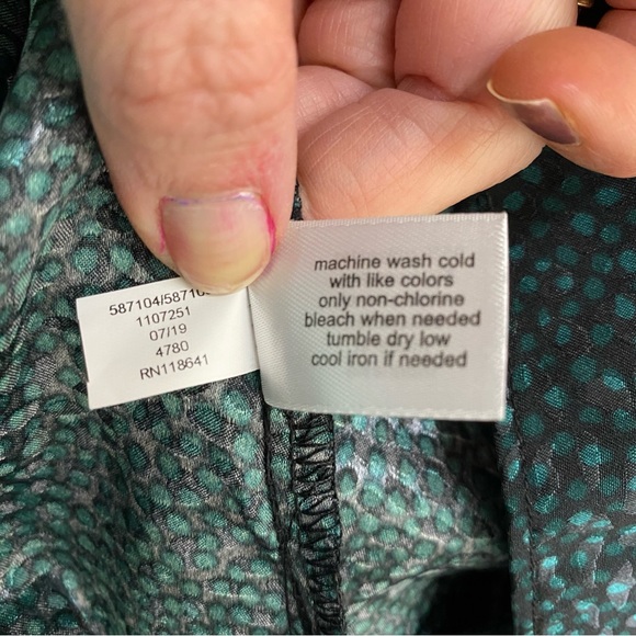 Lane Bryant Green Animal Print And Lace Women’s Camisole Size 24 - Picture 9 of 13